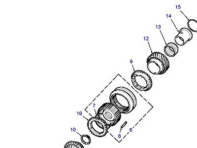 J03090 MAINSHAFT GEARS 5TH/REVERSE  Defender (L316)