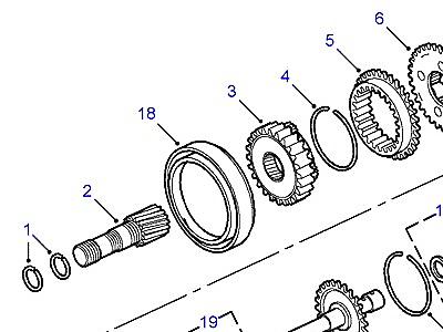 J04080 WEB SHAFT & FOURTH GEAR  Defender (L316)