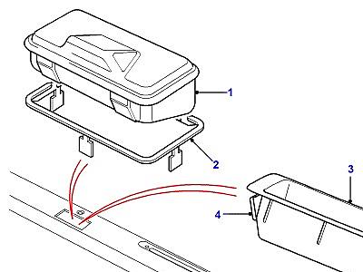 K01010 ASHTRAY В СБОРЕ -MOUNTED IN UPPER CRASH PAD  Defender (L316)
