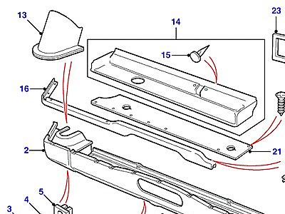 K01150 PARCEL TRAY & HEATER DUCT  Defender (L316)
