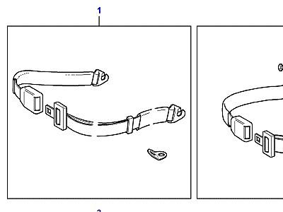 N01100 REAR SEAT BELT-FORWARD FACING-CENTRE  Defender (L316)