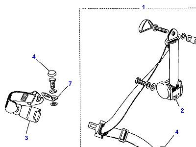 N01105 REAR SEAT BELT-FORWARD FACING-OUTER-STATIC TYPE  Defender (L316)