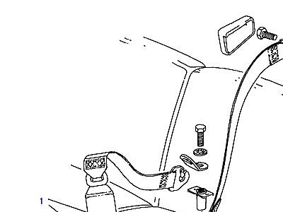 N01110 REAR SEAT BELT-FORWARD FACING-OUTER-STATIC TYPE  Defender (L316)