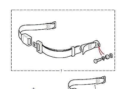 N01115 REAR SEAT BELT-INWARD FACING  Defender (L316)