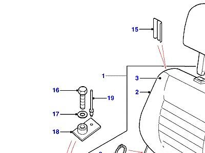 N02031 FRONT - WITH HEADREST LEATHER/CLOTH  Defender (L316)
