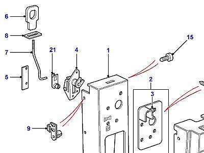 N02045 LOCK-REAR FORWARD FACING SPLIT  Defender (L316)