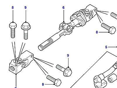 P01005 LOWER STEERING SHAFT  Defender (L316)