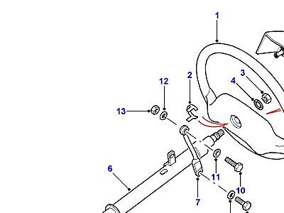 P02015 STEERING WHEEL & COLUMN  Defender (L316)