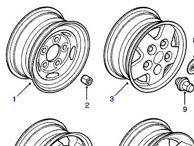 B01010 ROAD WHEELS  Discovery 1 (L25)