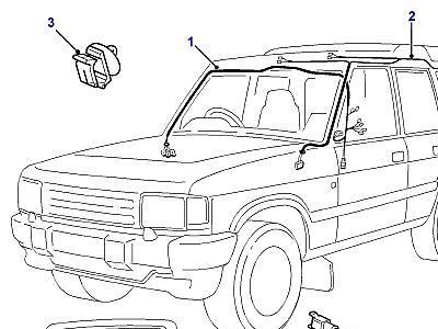 D02040 HARNESS - BODY AND TAIL DOOR  Discovery 1 (L25)