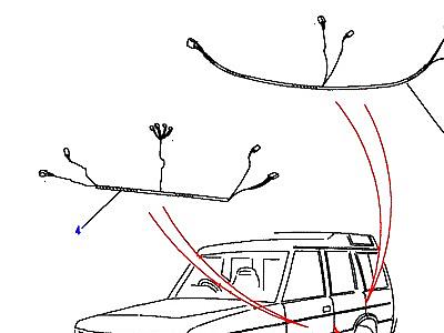 D02055 HARNESS - DOORS AND 'A' POST  Discovery 1 (L25)