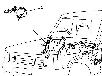 D02115 HARNESS - MAIN - WITH WING HARNESS  Discovery 1 (L25)