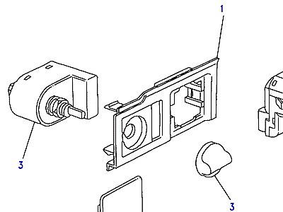 D11035 ПАНЕЛЬ ПРИБОРОВ -HEADLAMP LEVELLING & MIRROR  Discovery 1 (L25)