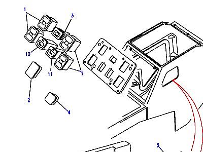 D11045 SWITCHES CONSOLE & REAR DOOR  Discovery 1 (L25)