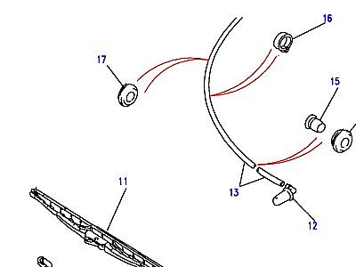 D12010 REAR SCREEN WIPER/WASH  Discovery 1 (L25)