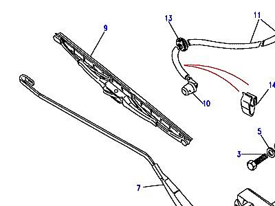 D12015 REAR SCREEN WIPER/WASH  Discovery 1 (L25)