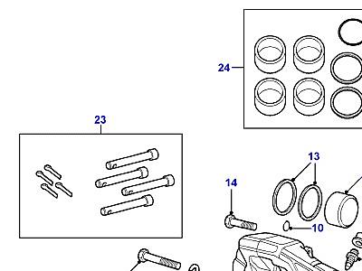 E02005 ПЕРЕДНИЕ ДИСКОВЫЕ ТОРМОЗА  Discovery 1 (L25)