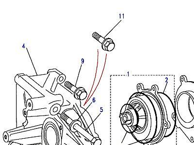 G01135 WATER PUMP & BRACKET  Discovery 1 (L25)