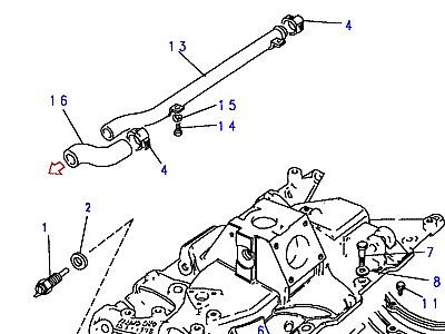 G04110 INLET MANIFOLD-COOLANT HOSES  Discovery 1 (L25)