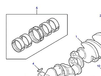 G05045 CRANKSHAFT & BEARINGS  Discovery 1 (L25)