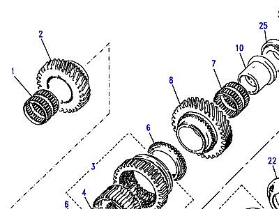 J01050 MAINSHAFT GEARS 1ST/2ND/5TH  Discovery 1 (L25)