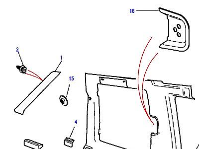 K01025 BODYSIDE TRIM FRONT  Discovery 1 (L25)