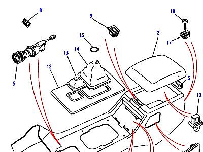 K01045 CENTRE CONSOLE AND CUBBY BOX  Discovery 1 (L25)