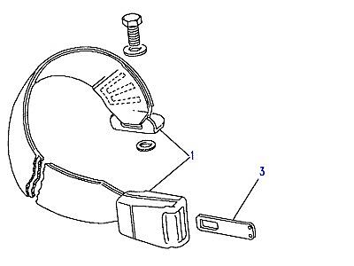 L01015 REAR SEAT BELT-INWARD FACING  Discovery 1 (L25)