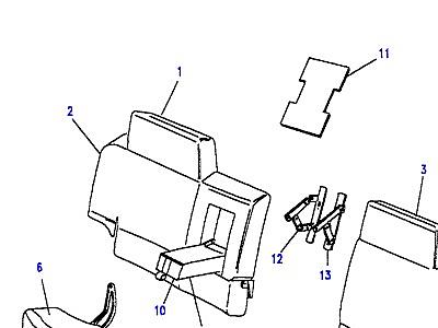 L02075 REAR-WITH ARMREST & LOGO  Discovery 1 (L25)