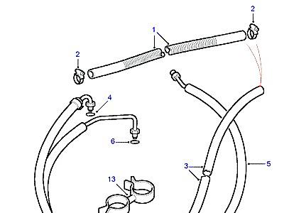 N01010 POWER STEERING HOSES CONT.  Discovery 1 (L25)