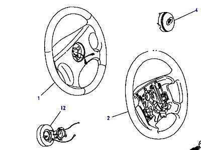 N02020 STEERING WHEEL & COLUMN  Discovery 1 (L25)