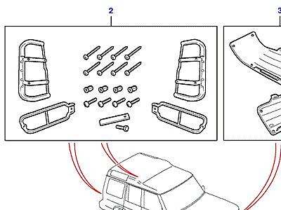 A01080 LAMP GUARDS  Discovery 2 (L50)