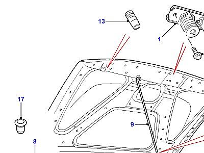 C01045 BONNET RELEASE  Discovery 2 (L50)
