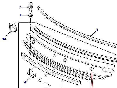 C01050 DEFLECTORS-AIR INTAKE  Discovery 2 (L50)