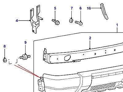 C01072 FRONT BUMPER В СБОРЕ  Discovery 2 (L50)