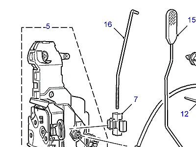 C01085 FRONT DOOR LATCH MECHANISM  Discovery 2 (L50)