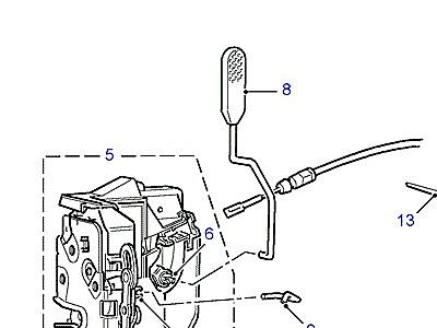 C01180 REAR SIDE DOOR LATCH MECHANISM  Discovery 2 (L50)