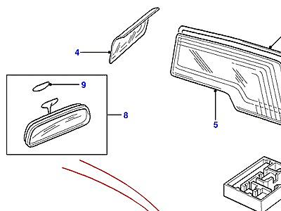 C01235 WINDSCREENS - ALPINE LIGHTS & INTERIOR MIRROR  Discovery 2 (L50)
