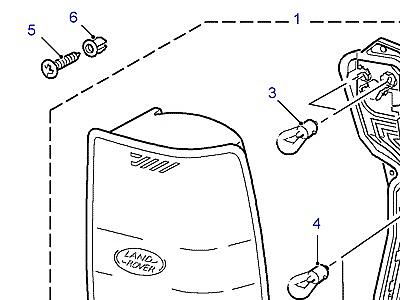 D08055 REAR LAMPS-BODY & BUMPER  Discovery 2 (L50)