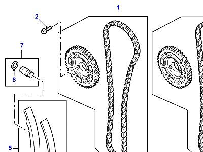 G01185 TIMING CHAIN & TENSIONER  Discovery 2 (L50)