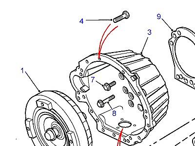 J02005 CONVERTER, BELL HOUSING AND OIL PUMP  Discovery 2 (L50)