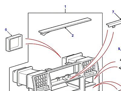 K01050 ПАНЕЛЬ ПРИБОРОВ CENTRE CONSOLE  Discovery 2 (L50)