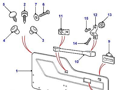 K01090 REAR END DOOR CASING  Discovery 2 (L50)