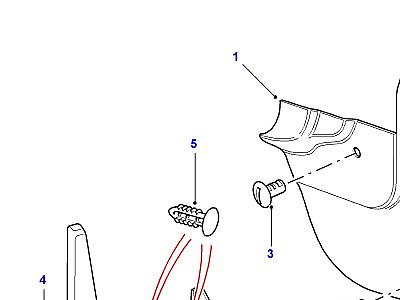 K01110 TOEBOX TRIM-LOWER A POST  Discovery 2 (L50)