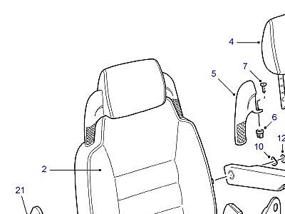 N02025 FRONT-LEATHERETTE  Discovery 2 (L50)