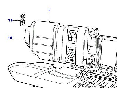 N02060 REAR-FRAMES & OVERLAYS-2ND ROW  Discovery 2 (L50)