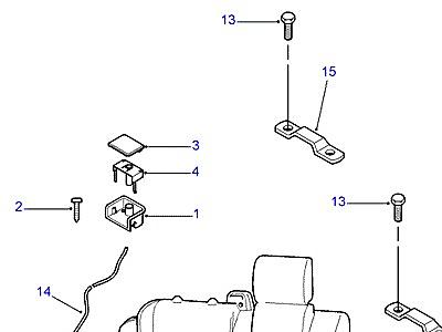 N02065 REAR - SQUAB HINGES - 2ND ROW  Discovery 2 (L50)