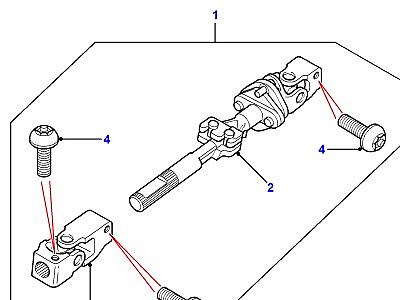 O01005 LOWER STEERING SHAFT  Discovery 2 (L50)
