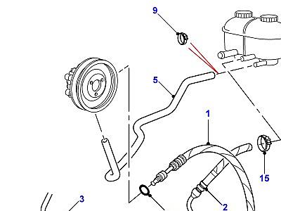 O01010 POWER STEERING PIPES  Discovery 2 (L50)
