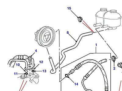 O01015 POWER STEERING PIPES  Discovery 2 (L50)
